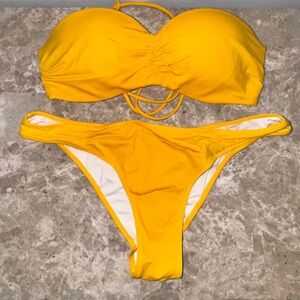PINK Yellow Bikini Set